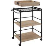 Tectake Carrito para cocina worcester 65x415x87cm conglomerado madera industr