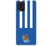 Funda para Realme 8 del Real Sociedad de Fútbol Real rayas verticales  - Licencia Oficial Real Sociedad de Fútbol