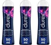 Durex - Lote Set 3x Lubricantes Perfect Connection 50ml, Dulce y Placentero, Sexo Seguro