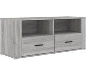 Mueble TV gris Sonoma 100x35x40 cm madera multicapa