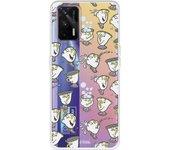 Funda para Realme GT Oficial de Disney Chip Potts Siluetas - La Bella y la Bestia