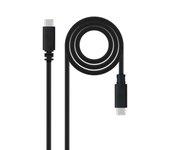 Cable usb-c nanocable 10.01.2302 negro 2 m