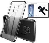 Kit Funda, Soporte y Protector de Cristal Templado Xiaomi Redmi Note 9 Pro Max SlimArmor Negro