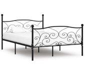 Cama solar con listones negros de metal 120x200 cm