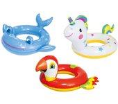 Flotador Hinchable Infantil Bestway Animales | Diversión Acuática para Pequeños | Flotador de unicornio,ballena y loro | 3-6a