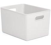 TATAY Baobab - Caja Organizadora Rectangular 22L Plástico PP05. Blanco Pergamon