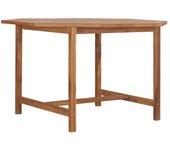 Mesa de comedor de jardín Ø 110x110x75 cm madera maciza de teca