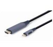 Cable USB-C a HDMI GEMBIRD CC-USB3C-HDMI-01-6 Negro Gris 1,8 m