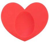 FISURA Reposa cucharas original con forma de corazón Reposa cucharas de silicona Soporte para utensilios rojo 12x10 centímetros