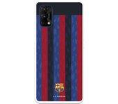 Funda para Realme 7 Pro del FC Barcelona Fondo Rayas Verticales  - Licencia Oficial FC Barcelona