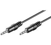 CABLEPELADO Cable de Audio Estereo HQ Jack 3.5 Macho 0.50 M Negro