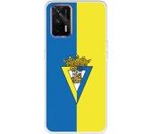 Funda para Realme GT del Cádiz Escudo Fondo Bicolor - Licencia Oficial Cádiz CF