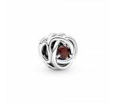 Charm Pandora Circulo Eternity Rojo 790065C06