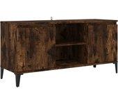 Mueble de TV con patas de metal Smoke Oak 103,5x35x50 cm