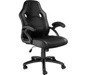 Tectake silla de oficina benny - negro