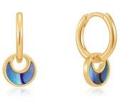 Pendientes Ania Haie Gold Abalone Crescent E027-06G Plata de Ley