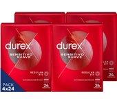 Durex Pack Preservativos Sensitivo Suave, Fino para Mayor Sensibilidad, Formato 4x24 uds.