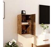 Mueble TV de pared 2 piezas Smoke Oak 30,5x30x30 cm