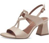 Sandalias Mujer Piel Beige Tacón Medio TAMARIS