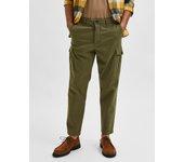 Pantalón Selected 'Wick 172' Cargo Khaki - Corte Cónico