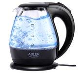 Adler Ad 1224 Hervidor eléctrico 1,5 L 2000 W Transparente Negro