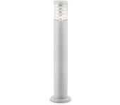 Blanco Aluminio 1 Luz E27 H80Cm Jardinera-Tronco de exterior moderno