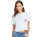 Camiseta de Mujer VOLCOM Corta Pocket Dial Blanco (M)