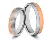 Akzent® Anillo Feminino Bicolor em Aço Inoxidável - Tam.58 - 0212