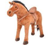 vidaXL Caballo De Juguete De Pie De Peluche Marrón