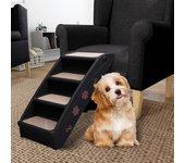 Escalera plegable perro negro 62x40x49,5 cm