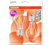 Osram LED Bombilla Retrofit Classic A, forma de bombilla con casquillo E27. Filamento transparente