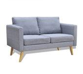 Sofa VIDAXL Gris Tela