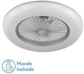 FABRILAMP VENTILADOR TECHO PERI 72W PLATA 5 ASPAS - Mando incluido