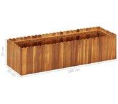 vidaXL Arriate de madera maciza de acacia 100x30x25 cm