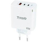 CARGADOR TRIPLE 2XUSB-C + USB A TOOQ BLANCO