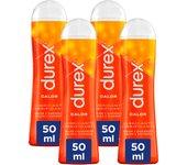 Durex - Lote Set 4x Lubricantes Efecto Calor 50ml, Diversión, Sexo Seguro