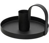 Candelabro Lifetime Negro mate ø 10 x 6 cm