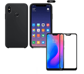 Kit Carcasa y Protector Cristal 5D Xiaomi Mi A2 Lite SlimShield Negro