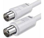 Cable de Antena MICROCONNECT (Coaxial - 5 m - Blanco)