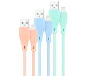 Nanocable 3 Cables LIGHTNING-USB 2.0/M, 1M