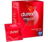 Durex - Condones para hombre Durex. Pack de 24 Preservativos para sexo seguro. Natural, Sensitivo Suave, Invisible, Contacto Total, Real Feel, Mutual Climax, Placer Prolongado, Dame Placer, Saboreame, Intense, Natural XL y Invisible Extra Lubricado