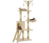 Árbol para Gatos con Arañazos en Sisal 138 cm Beige