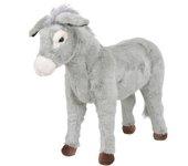 vidaXL Burro de peluche de pie gris XXL