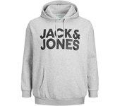 Hoodie JACK & JONES Algodón Hombre (4XL - Gris)