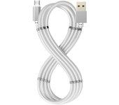 Celly CABLE MAGNETIC USBA-MICRO USB WH 1M