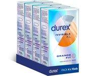 Durex - Preservativos Invisible XL para Mayor Sensación Packs 10-20-40 Condones para un Sexo Seguro