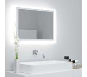 Espejo de baño led acrílico blanco 60x8,5x37 cm