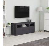 Mueble TV gris 120x30x50 cm madera multicapa