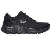 Skechers 149057-BBK Zapatillas de mujer negras en malla 79491