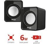 altavoces 2.1 trust 6w negros